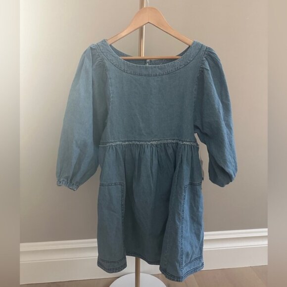 Free People “Get Obsessed” Denim Babydoll Mini Dress – Size XS – BNWT - Picture 2 of 10